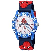 Marvel Spider-Man Kids' Plastic Time Teacher Analog Quartz 3D Strap Watch