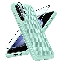 FNTCASE for Samsung Galaxy S23-FE Case: Dual Layer Protective Heavy Duty Cell Phone Cover Rugged Full Body Drop Protection Military Grade Shockproof Phone Case with Non-Slip Texture-6.4inches