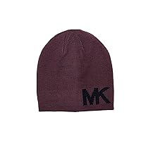 Michael Michael Kors Men's MK Logo Knit Reversible Beanie Hat