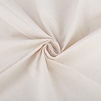 Muslin Fabric Cotton Cloth 62 Inch Wide by Yard (2 Yards, Natural Thin)