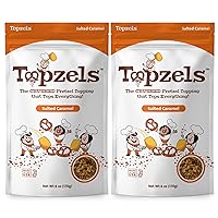 Topzels Salted Caramel Seasoned Pretzel Toppings - No Artificial Flavors, Colors or Preservatives, Crushed Pretzels, Adds Crunch & Bold Flavor (6oz, Pack of 2)