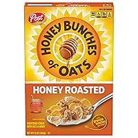 Honey Bunches of Oats Honey Roasted Breakfast Cereal, Honey Oats Cereal with Granola Clusters, 12 OZ Box
