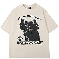Men T-Shirt Streetwear Hydra Cat Graphic Tee Shirt Unisex (X-Large, 20)