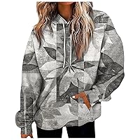 Oversized Tie Dye Hoodies For Women Long Sleeve Sweatshirt Workout Relaxed Fit Pullover Fall Drop Shoulder Tops