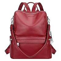 ALTOSY Leather Backpack for Women Elegant Genuine Backpack Purse Ladies Leather Shoulderbag
