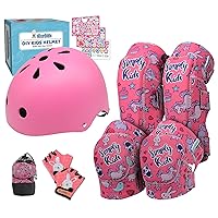 GIRLS WONDERLAND BUNDLE: Kids Protective Gear Set + DIY Kids Helmet, Best Gift for Little Girls