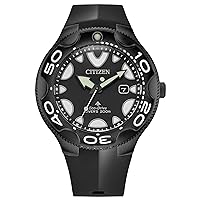 Citizen Men's Eco-Drive Special Edition Promaster Sea Orca Black Stainless Steel with Black Polyurethane Strap, ISO Compliant (Model: BN0235-01E)