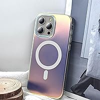 Magnetic Iridescent Clear Designed for iPhone 15 Pro Case [Compatible with MagSafe] [Military Grade Protection] Shockproof Phone Cases for Women Men Slim Thin Cover 2023- Iridescent Design