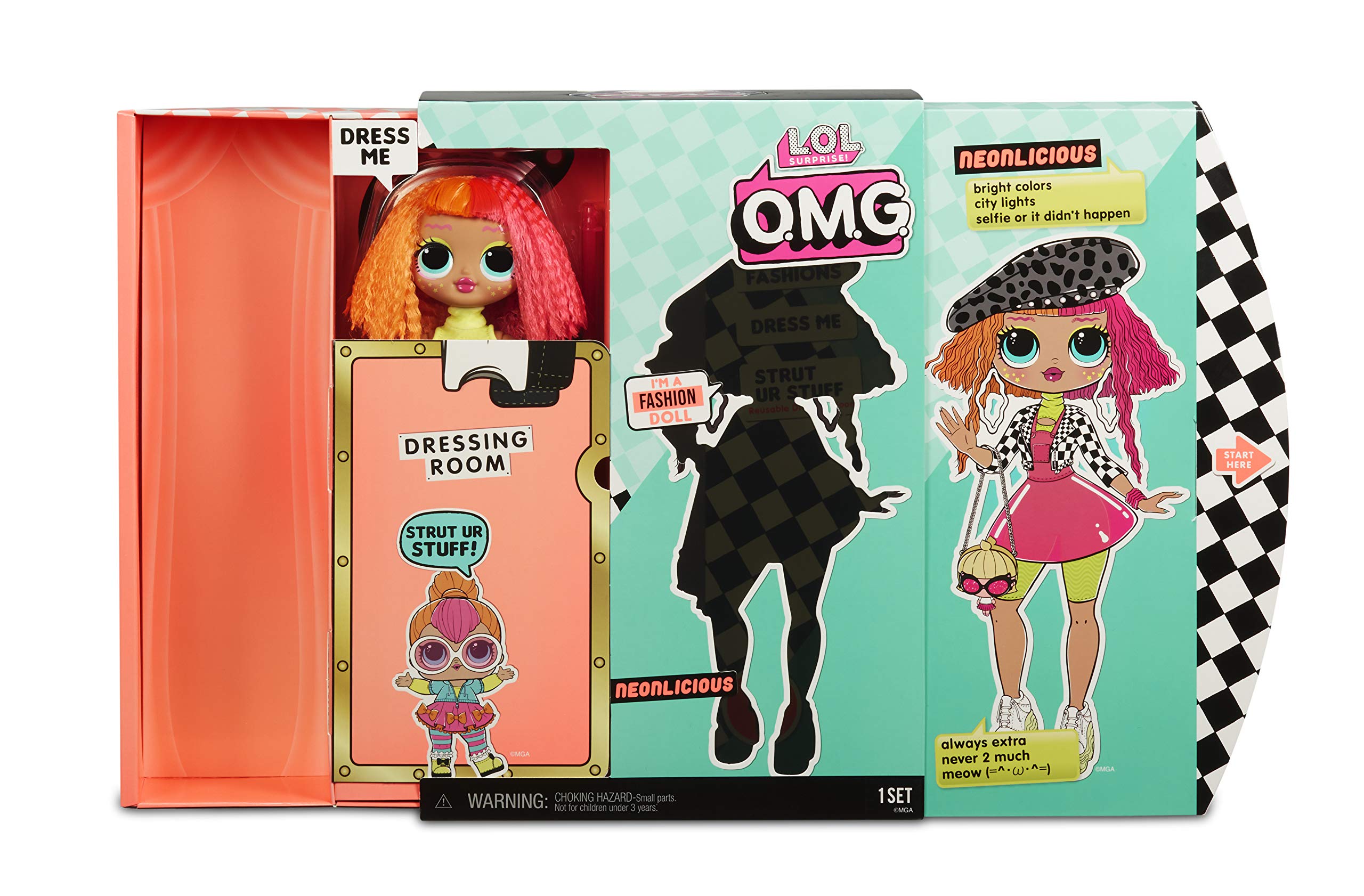 L.O.L. Surprise! O.M.G. Neonlicious Fashion Doll with 20 Surprises