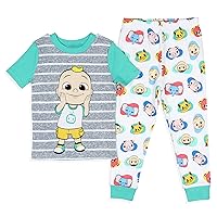 CoComelon Toddler Boys' JJ's Animal Friends Short Sleeve And Pant Pajama Set