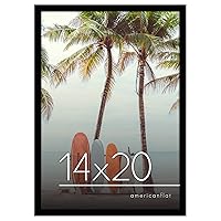 Americanflat 14x20 Picture Frame in Black - Engineered Wood Photo Frame with Shatter-Resistant Glass and Hanging Hardware for Wall Display