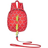 Toddler Backpack with Leash Children Kids Baby Dinosaur Mini Harness Bookbag (Style:5 Red)