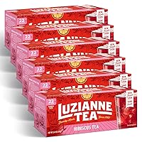 Luzianne Hibiscus Tea Bags, Family Size, Unsweetened, 132 Tea Bags, 22 Count (Pack of 6), Specially Blended for Iced Tea, Clear & Refreshing Home Brewed Summer Picnic Beverage