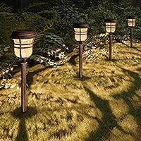 XMCOSY+ Solar Outdoor Lights Pathway - 6 Pack Outdoor Solar Lights for Yard, RGBW LED Solar Garden Lights IP65 Solar Lights Outdoor Waterproof, Solar Landscape Lighting for Path Lawn Driveway Walkway