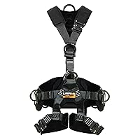 Fusion Climb Tac-Rescue, Construction Harness - Full body harness with Flat Foam Padding, 6 D-Ring Points, and Quick-Release Steel Buckle Safety harness OSHA & ANSI Compliant