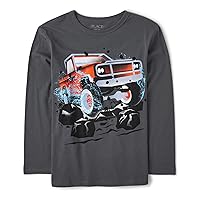 Boys' Assorted Everyday Short Sleeve Graphic T-Shirts, Red Truck, XX-Large