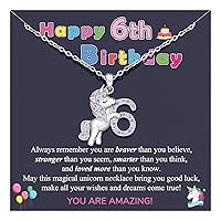 Birthday Gifts for 1-10 Year Old Girl Unicorn Necklace for Girls