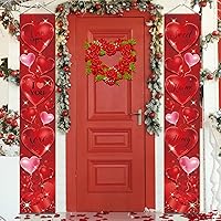 Valentines Day Porch Door Banner Decorations & 40 Sets Valentine's Day Crafts Kits for Kids