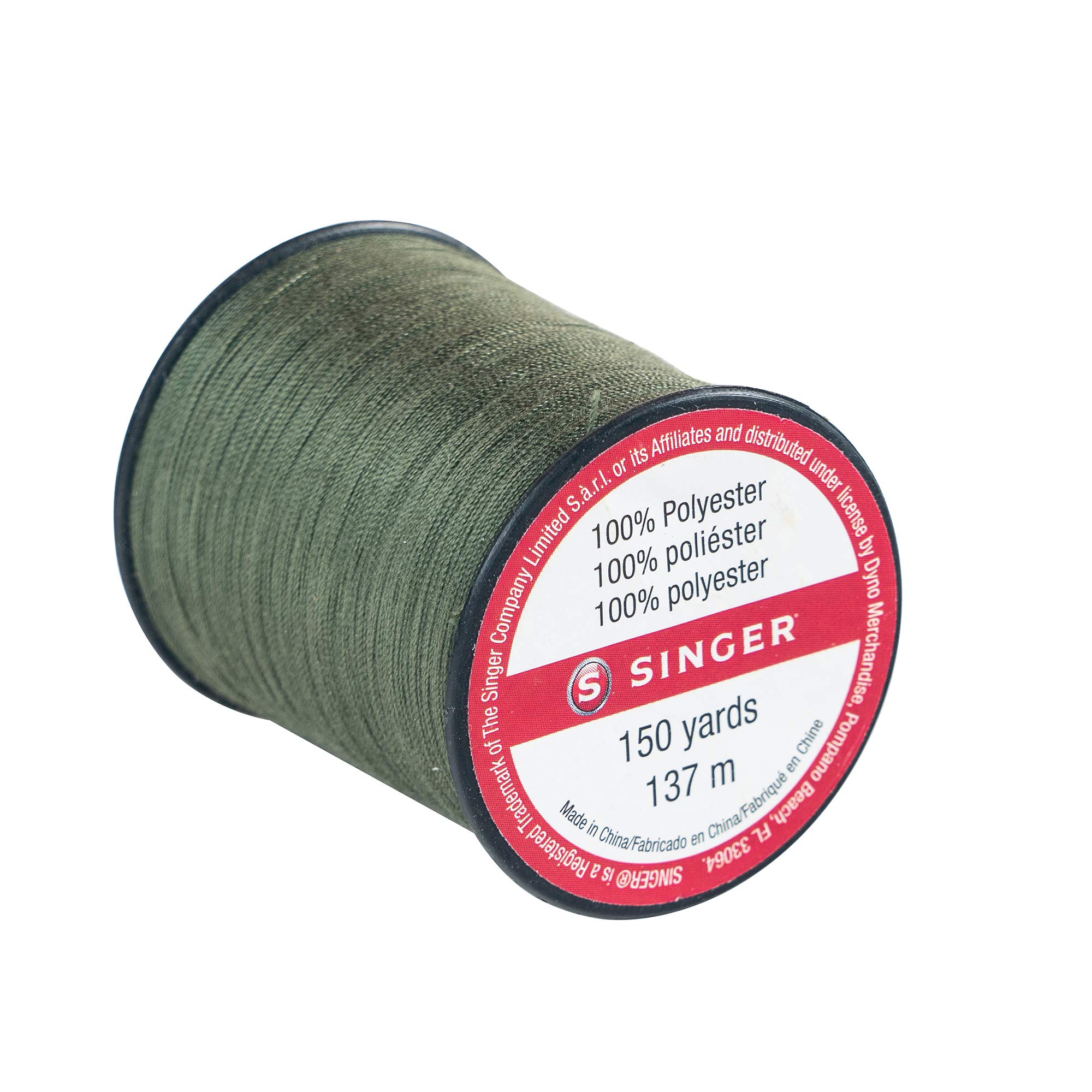 SINGER 60200 All Purpose Polyester Thread, 150-Yard, Olive Green