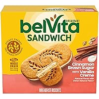 belVita Breakfast Sandwich Cinnamon Brown Sugar with Vanilla Creme Breakfast Biscuits, 5 Packs (2 Sandwiches Per Pack)