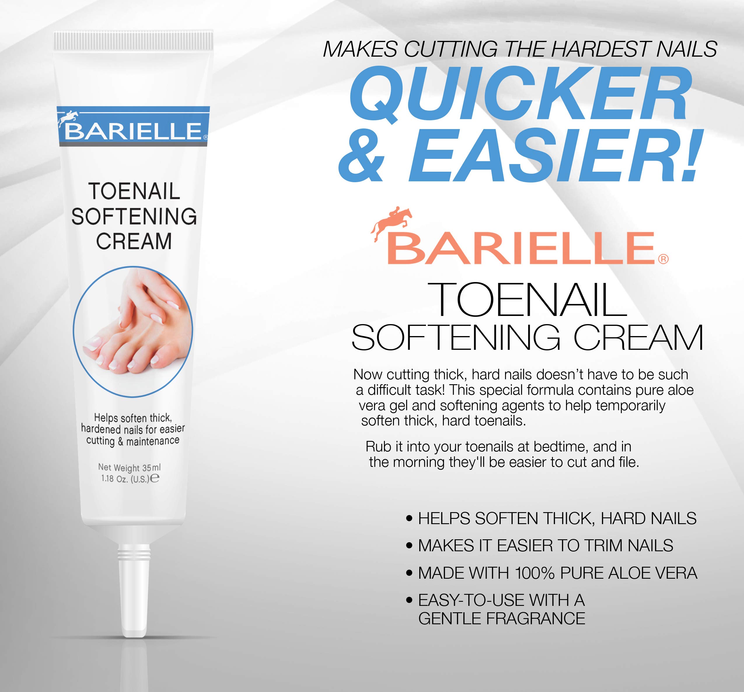 Barielle Toenail Softening Cream 1.18 oz. 2-PC BOXED SET with Barille Nail Clippers