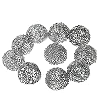 10Pcs Tobacco Screen Pipe Silver Screen Filter Screen Metal Ball 17mm Combustion Durable Tool