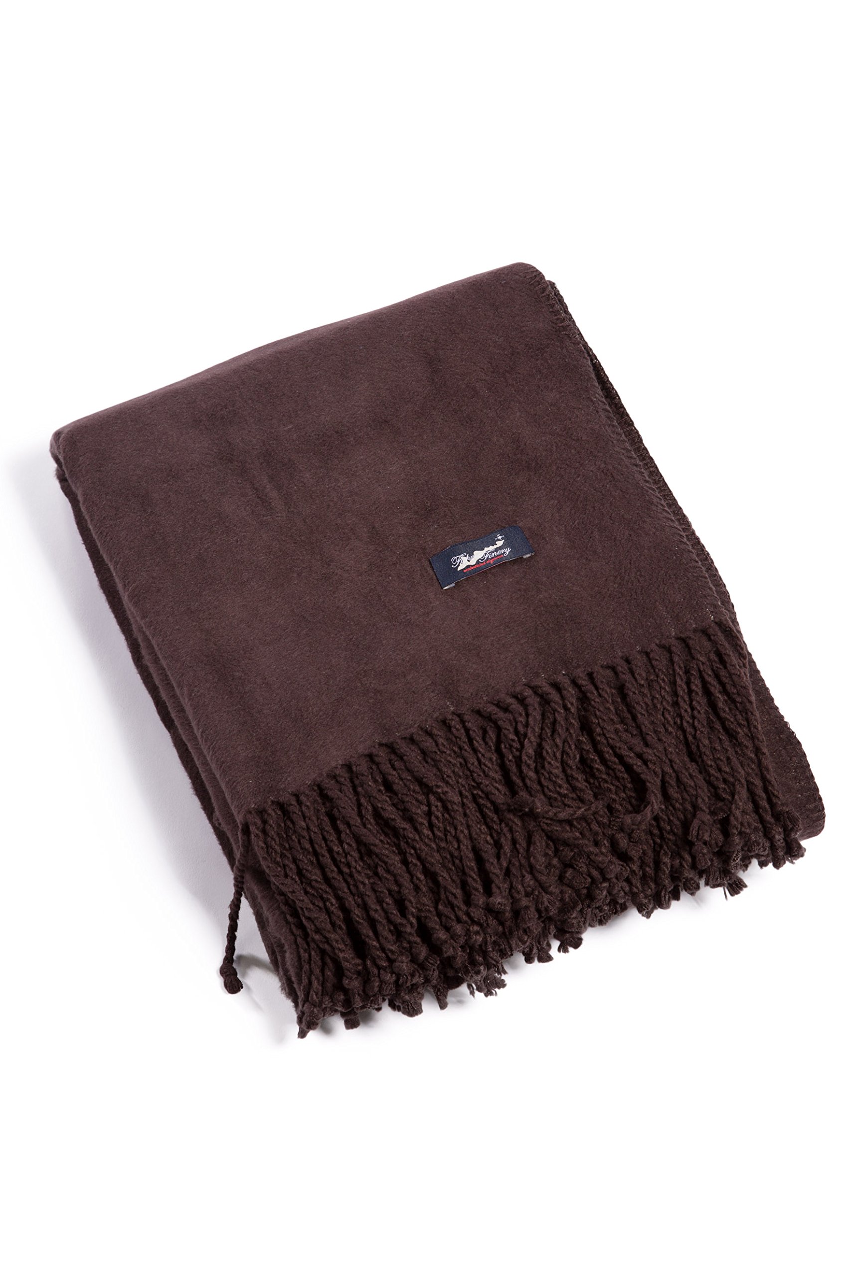 Fishers Finery Micro Velvet Plush Throw Fleece Blanket; Gift Box Included (Chocolate)