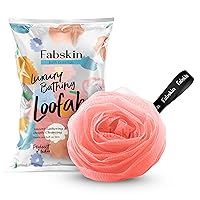 Rose Loofah for Bathing | Bath Shower Loofah Sponge Scrubber Exfoliator for Women and Men | Bathing Sponge | Body Wash Scrub for Bathing | Bath Scrubber For Body (Peach)