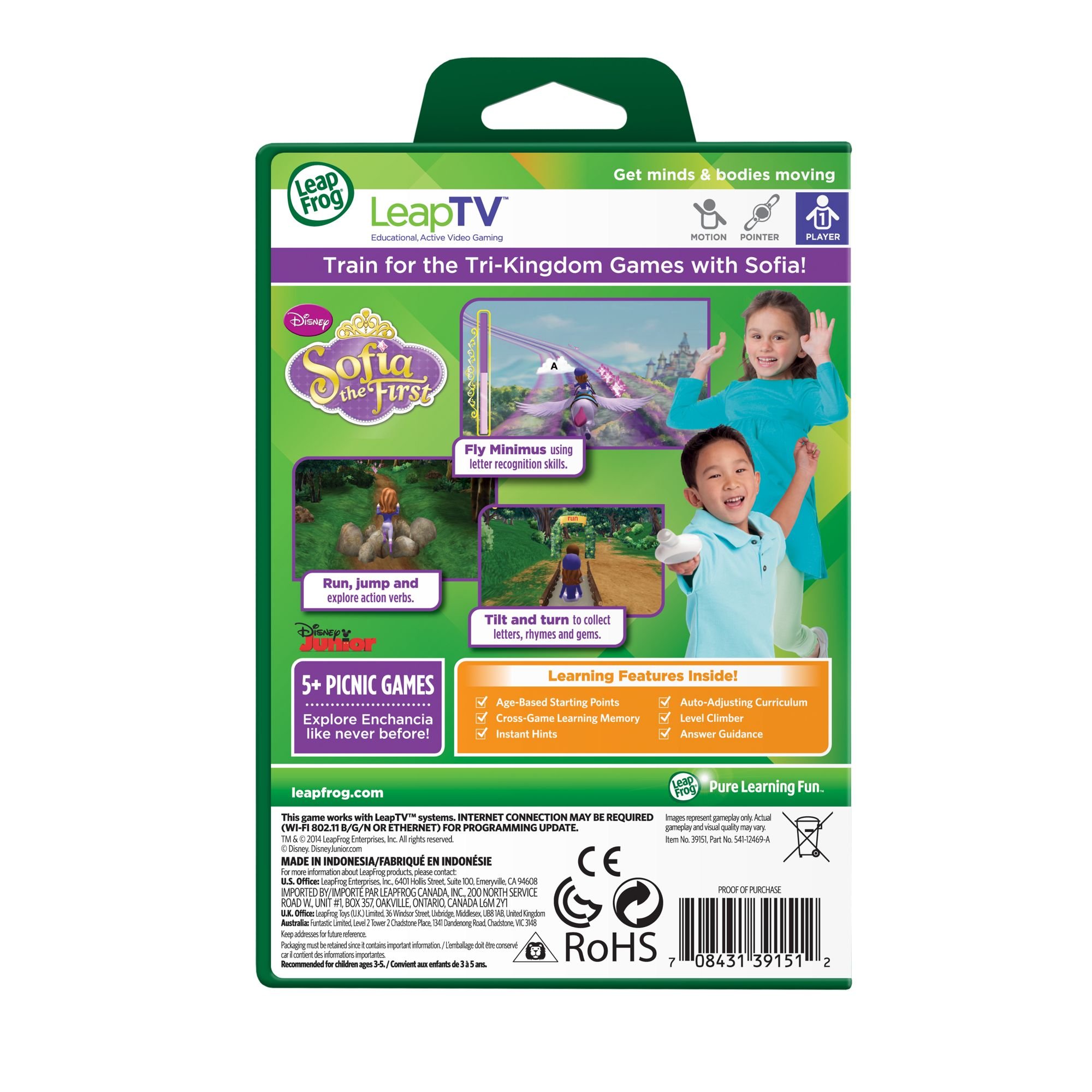 LeapFrog LeapTV Disney Sofia The First Educational, Active Video Game