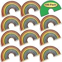 12/50/100 Pcs Enamel Pride Rainbow Lapel Pins Bulk-Supports LGBT Progress Gay Brooch Badge for Men Women Clothes Bags Hats