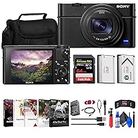 Sony Cyber-Shot DSC-RX100 VII Digital Camera (DSC-RX100M7) + 64GB Memory Card + Case + NP-BX1 Battery + Card Reader + Corel Photo Software + HDMI Cable + Charger + Flex Tripod + More (Renewed)