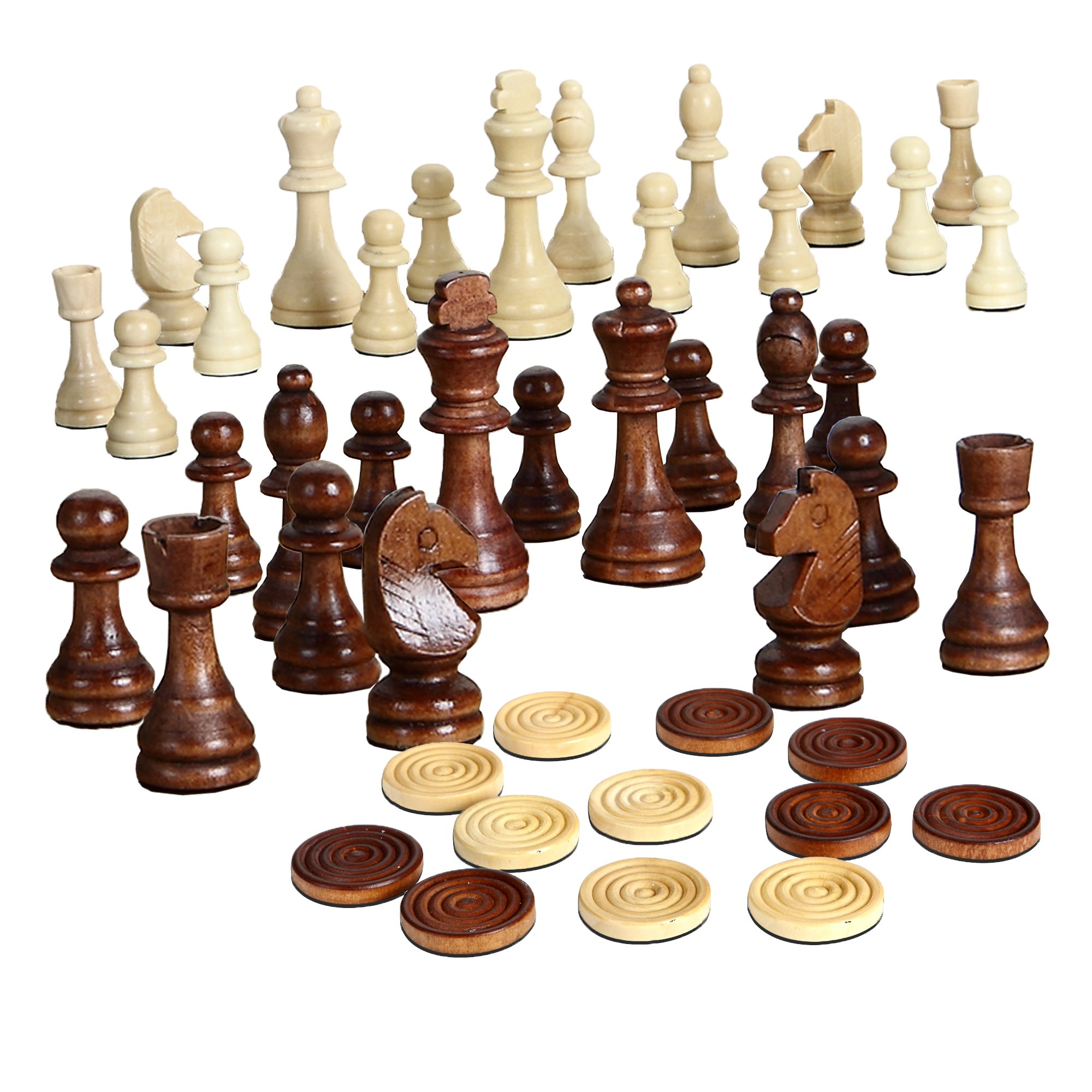 Hathaway Prodigy Wood Chess & Checkers Set Walnut
