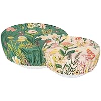 Now Designs Save Set Bowl Covers, DIA7.5in / DIA9.25in, Bees & Blooms