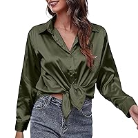 Women's Summer Casual Fashion Long Sleeve T Shirts Solid Color Cozy Tops Trendy Breathable Blouse