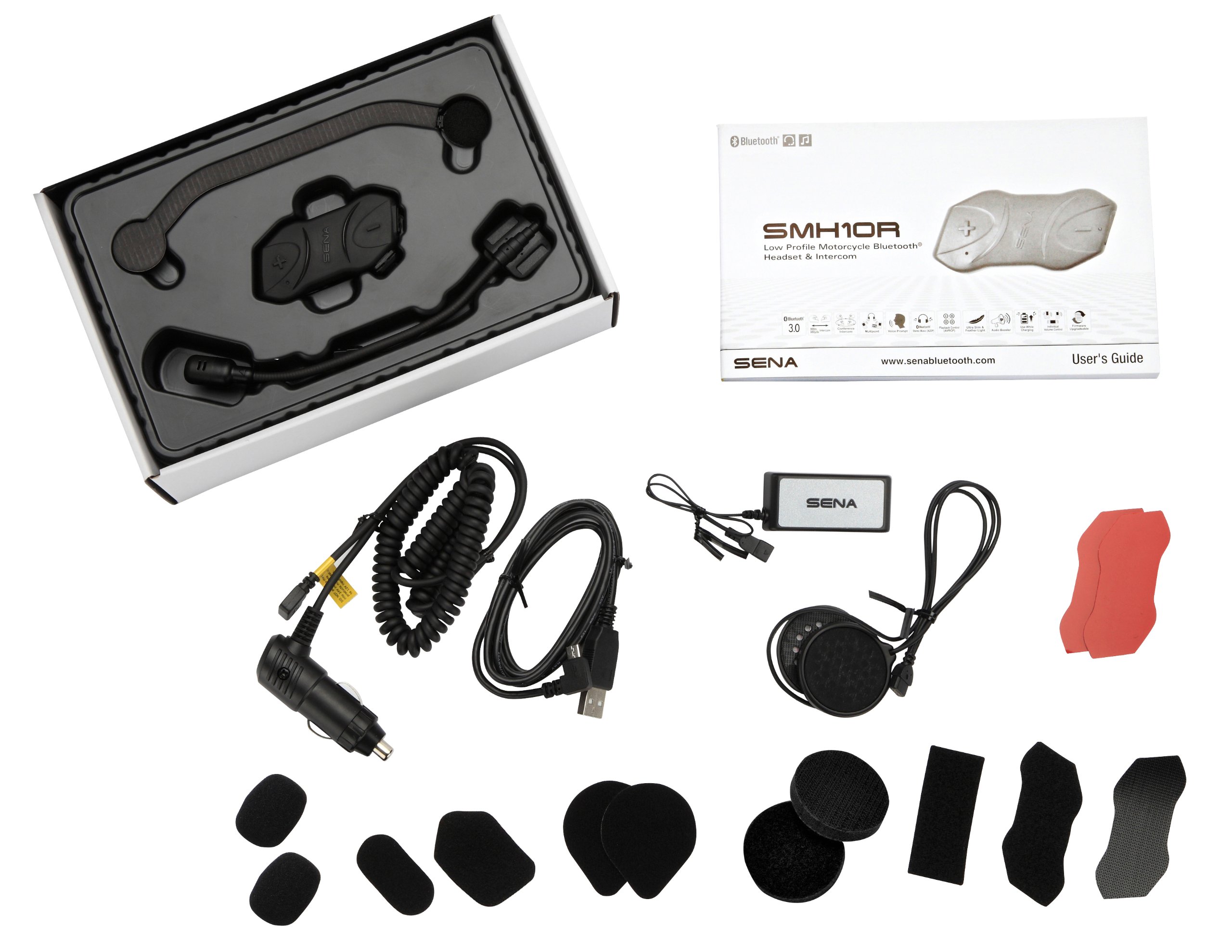 Sena SMH10R Low Profile Motorcycle Bluetooth Headset and Intercom - SMH10R-01