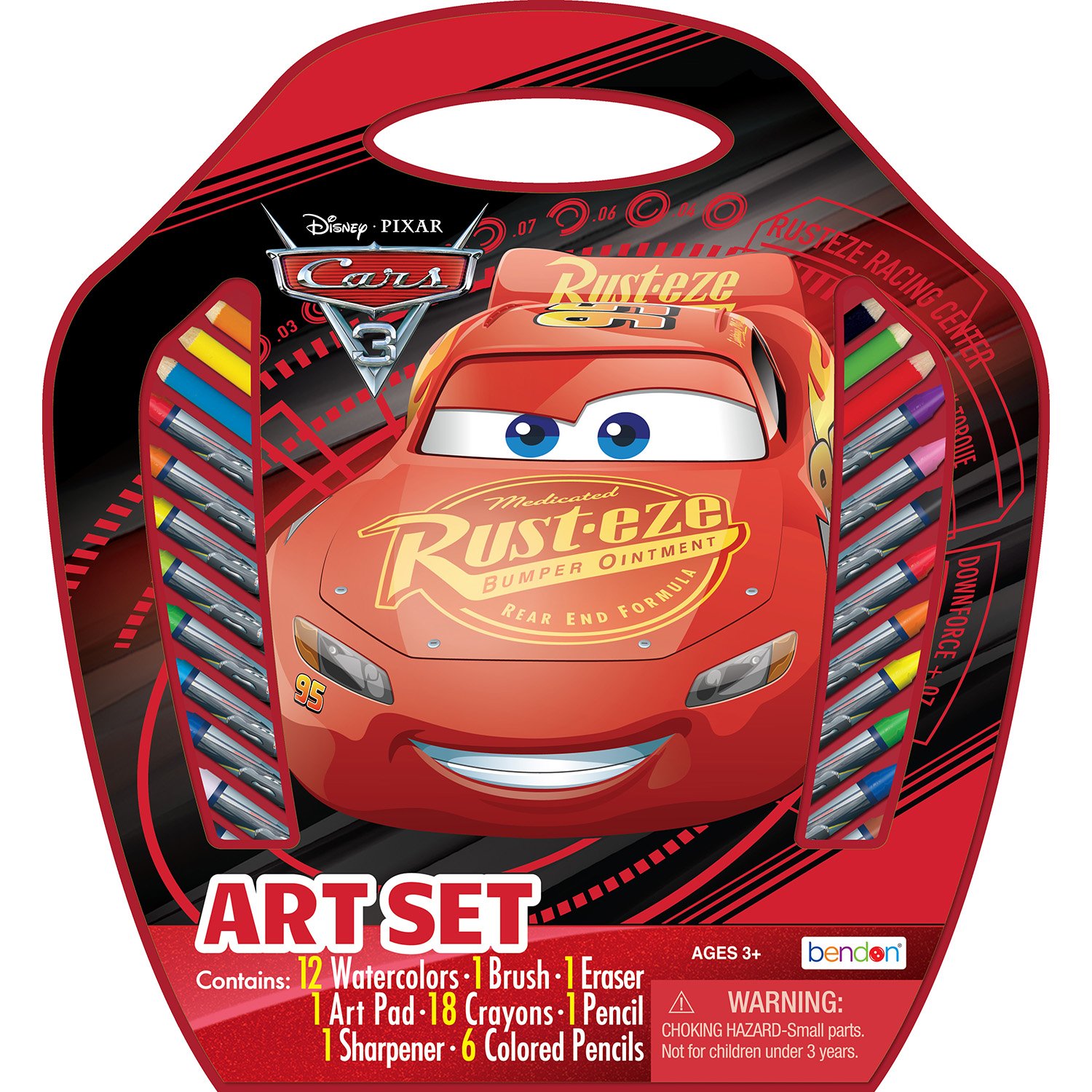Bendon Cars 3 Art Supplies with Large Art Storage Case (AS40635)