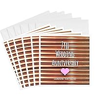 3dRose 7th - Copper celebrating 7 years together- seventh anniversaries- Greeting Cards, 6 x 6 inches, set of 6 (gc_154436_1)