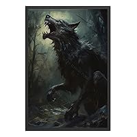 Werewolf In The Night Wall Art, Renaissance Painting, Dark Academia, Gothic Wall Art, Halloween Decorations, Gift For Halloween Lover, Gothic Home Décor, Unframed Wall Art Print (16