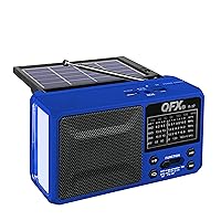 QFX R-37-BL 6-Band (AM, FM, SW1 - SW4) Bluetooth LED Flashlight Solar Radio (2021 Model)