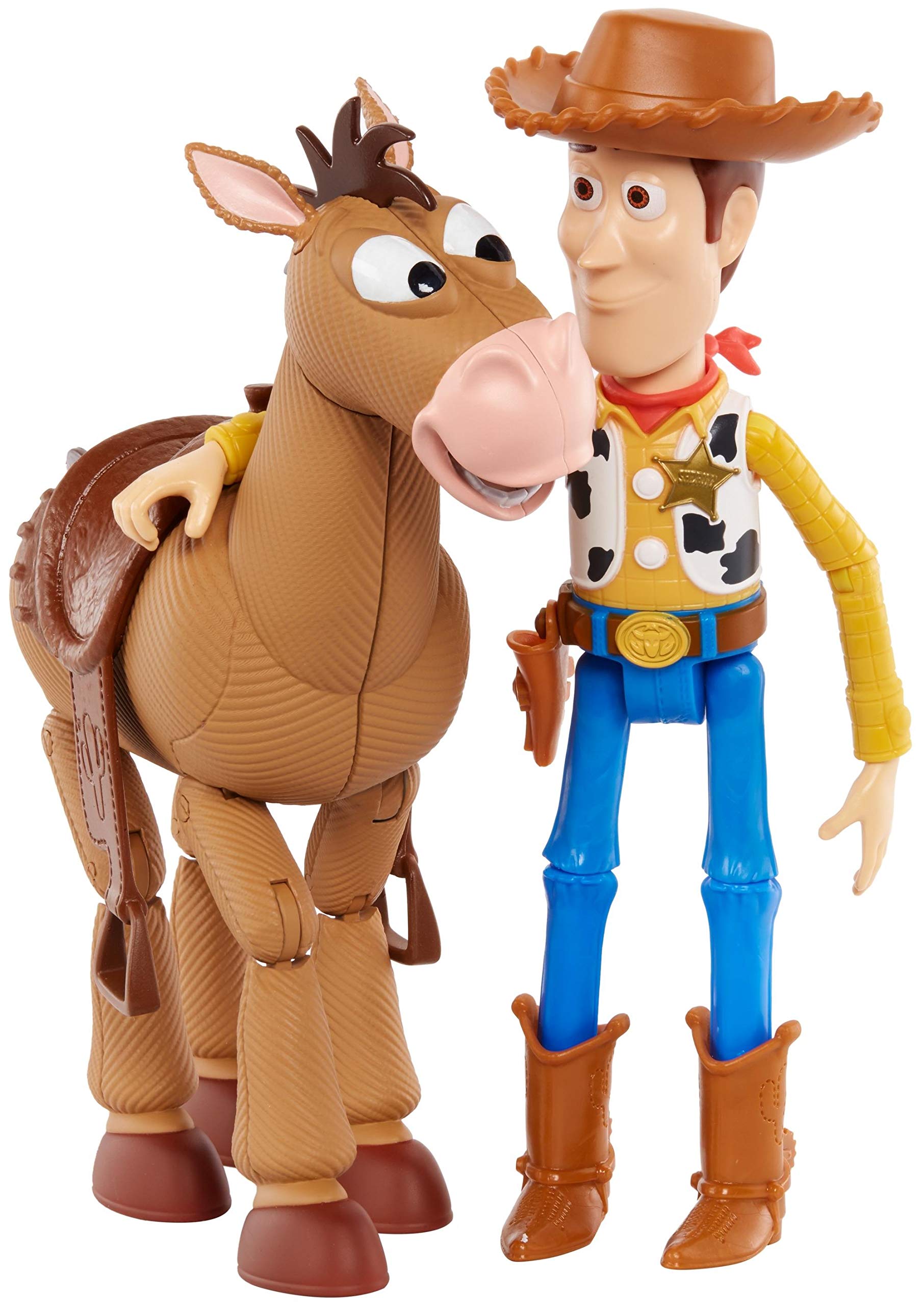Disney Pixar's Toy Story 4 Woody and Buzz Lightyear 2-Character Pack, Movie-inspired Relative-Scale for Storytelling Play
