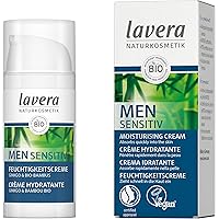 Lavera Natural Daily Moisturizer For Men, Anti-Aging anti Anti-Wrinkle, Long Lasting Moisturization - Sensitive Skin (30ml/1oz)