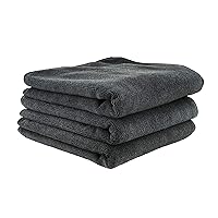 Chemical Guys MIC35303 Workhorse Professional Grade Microfiber Towel, Black, (Safe for Car Wash, Home Cleaning & Pet Drying Cloths) 16