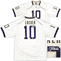 Washington Huskies Jake Locker Autographed White Nike Jersey Size L PSA/DNA RookieGraph Stock #16374 - Sports Memorabilia
