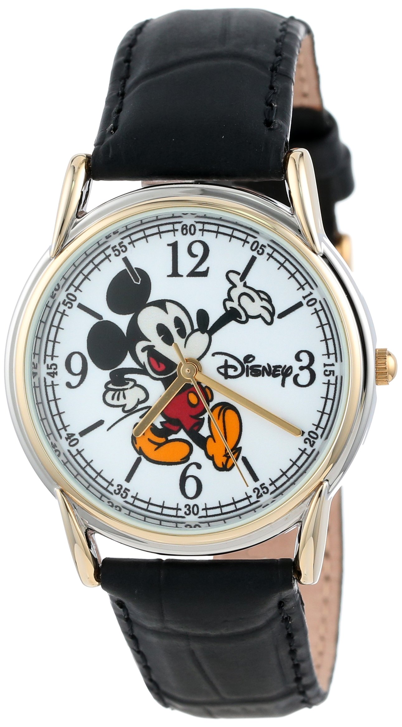 Disney Mickey Mouse Adult Classic Cardiff Analog Quartz Leather Strap Watch