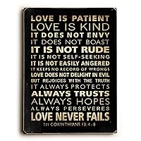 Love is Patient Solid Wood Wall Decor, One Size, Multicolor