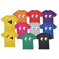 Halloween Costume Group Shirts Pac Ghosts Funny Cosplay T-Shirt Tee