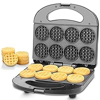 Mini Waffle Maker Machine, Small Waffle Bites Maker for Kids, Makes 8 x 2” Tiny Waffle Bites, Ideal for Breakfast, Snacks, Desserts and More