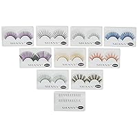 SHANY Eyelash extend - set of 10 assorted reusable eyelashes - Color Frenzy MULTI-COLORED