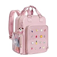 Ita Backpack Pin Display Bag with Inserts for Pins, Cute Ita Bag for Anime Cosplay and Concert, Pink (Patent Design)