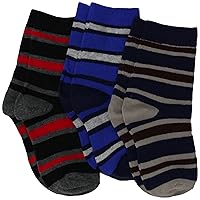 Jefferies Socks Boys 2-7 Rugby Stripe Triple Treat Socks 3 Pair Pack